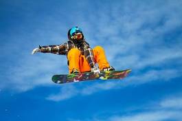 Fotoroleta śnieg wyścig narty chłopiec sport