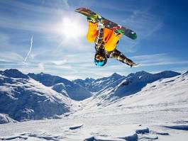 Fotoroleta chłopiec narty sporty ekstremalne
