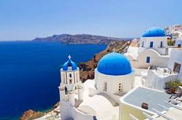 Obraz na płótnie wulkan grecki piękny architektura wyspa