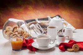 Obraz na płótnie filiżanka kubek cappucino herbata napój