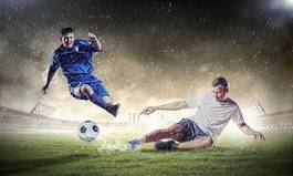 Fotoroleta piłka nożna sport sztorm trawa mężczyzna