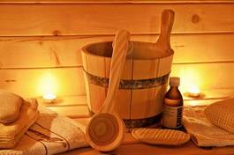 Naklejka woda sauna świeca ciało wellnes