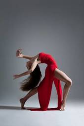 Plakat ćwiczenie moda piękny ruch tancerz