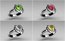 Fotoroleta miłość piękny diament ring biały