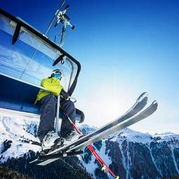 Fototapeta mężczyzna alpy śnieg sport włochy