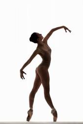 Naklejka baletnica ćwiczenie tancerz