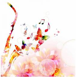 Obraz na płótnie motyl kompozycja fortepian muzyka śpiew