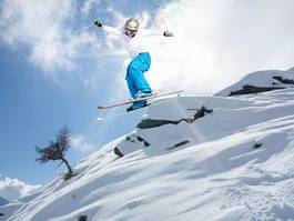 Naklejka sport śnieg widok niebo krajobraz