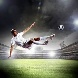 Obraz na płótnie pole trawa piłka nożna mężczyzna mecz