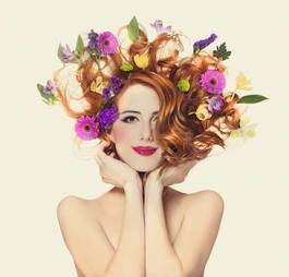 Plakat oko kosmetyk natura świeży kwiat