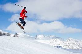 Fotoroleta dzieci zabawa sporty zimowe stok narciarski