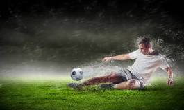 Obraz na płótnie piłka piłka nożna sztorm lekkoatletka