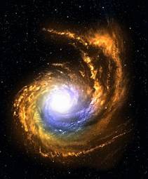 Plakat galaktyka spiralna w przestrzeni