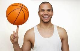 Plakat sport koszykówka mężczyzna