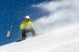 Fotoroleta sport narty śnieg snowboard sporty ekstremalne