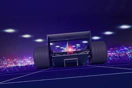 Obraz na płótnie wyścig samochodowy samochód sportowy sport ruch 3d