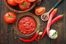 Naklejka pieprz vintage pomidor azjatycki