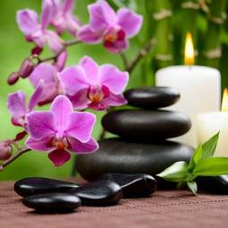 Naklejka azjatycki masaż medycyna zen tropikalny