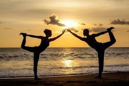 Naklejka zdrowie joga słońce wybrzeże