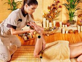 Obraz na płótnie olej kobieta wellnes natura masaż