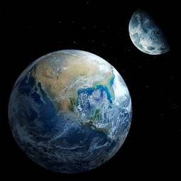 Naklejka kosmos glob świat planeta kontynent