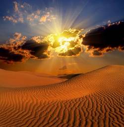 Naklejka bezdroża afryka pustynia zmierzch niebo