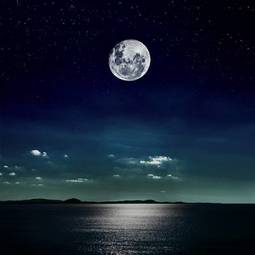 Fotoroleta noc natura księżyc