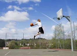 Fotoroleta niebo mężczyzna koszykówka