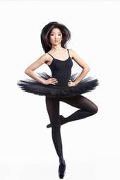 Naklejka baletnica azjatycki tancerz