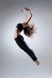 Naklejka ćwiczenie nowoczesny sportowy aerobik tancerz