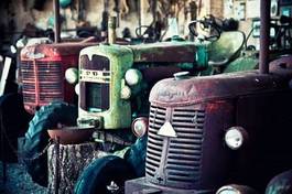 Naklejka vintage maszyna traktor retro stary