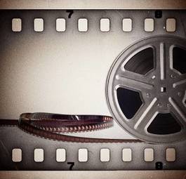 Naklejka stary ruch vintage papier kinowy