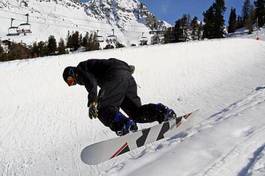 Naklejka snowboard narciarz góra sport śnieg