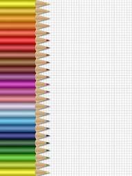 Naklejka zestaw kolorowych kredek