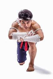 Naklejka sport ćwiczenie bokser azjatycki boks