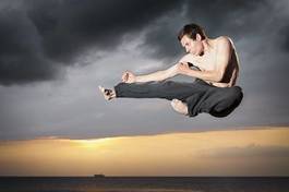 Obraz na płótnie kick-boxing mężczyzna sztuki walki fitness