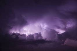 Naklejka noc natura sztorm niebo rygiel