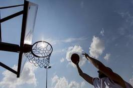 Fotoroleta mężczyzna sport niebo koszykówka mecz