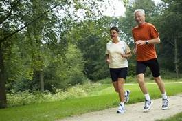 Naklejka park sport jogging zdrowie para