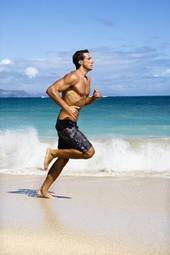 Naklejka fitness ciało wybrzeże plaża