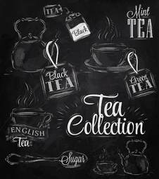 Obraz na płótnie napój herbata jedzenie zbiory vintage