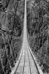 Fototapeta góra most dolina alpy bezpieczeństwo