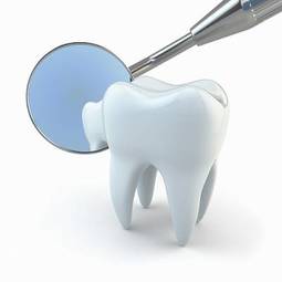 Naklejka 3d zdrowy medycyna metal dentysta