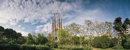 Naklejka katedra barcelona europa niebo