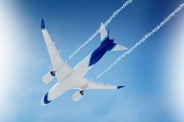 Plakat lotnictwo samolot niebo