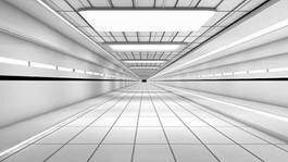 Naklejka nowoczesny widok tunel korytarz 3d