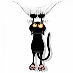 Naklejka zwierzę kreskówka kociak kot clipartów
