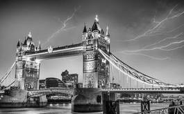 Naklejka sztorm wieża londyn architektura noc