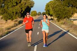 Naklejka jogging sport fitness wieś zdrowie