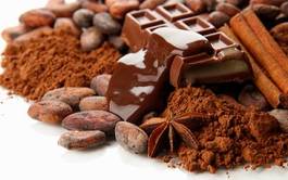 Naklejka kakao kompozycja jedzenie